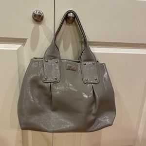 Spacious gray Kate Spade purse